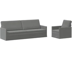 Sofa Sofos komplektas 2 vnt. Tamsiai pilka Aksomas