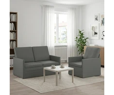 Sofa Sofos komplektas 2 vnt. Tamsiai pilka Audinys