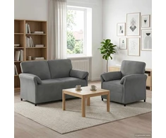 Sofa Sofos komplektas 2 vnt. Tamsiai pilka Aksomas