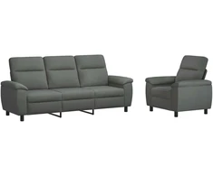 Sofa Sofos komplektas 2 vnt. Tamsiai pilka Audinys