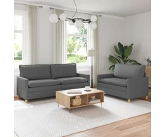 Sofa Sofos komplektas 2 vnt. Tamsiai pilka Audinys