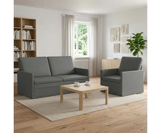 Sofa Sofos komplektas 2 vnt. Tamsiai pilka Audinys