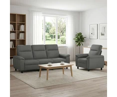 Sofa Sofos komplektas 2 vnt. Tamsiai pilka Audinys