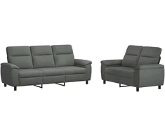 Sofa Sofos komplektas 2 vnt. Tamsiai pilka Audinys