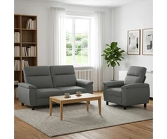 Sofa Sofos komplektas 2 vnt. Tamsiai pilka Audinys