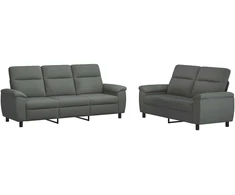 Sofa Sofos komplektas 2 vnt. Tamsiai pilka Audinys