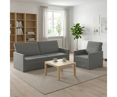 Sofa Sofos komplektas 2 vnt. Tamsiai pilka Aksomas