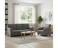 Sofa Sofos komplektas 2 vnt. Tamsiai pilka Aksomas