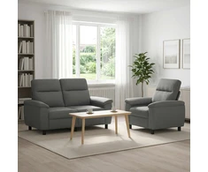 Sofa Sofos komplektas 2 vnt. Tamsiai pilka Audinys