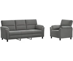 Sofa Sofos komplektas 2 vnt. Tamsiai pilka Aksomas