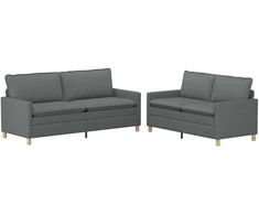 Sofa Sofos komplektas 2 vnt. Tamsiai pilka Audinys