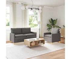 Sofa Sofos komplektas 2 vnt. Tamsiai pilka Audinys