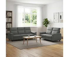 Sofa Sofos komplektas 2 vnt. Tamsiai pilka Audinys