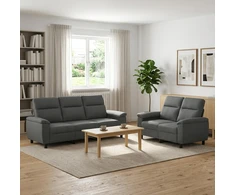 Sofa Sofos komplektas 2 vnt. Tamsiai pilka Audinys
