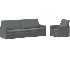Sofa Sofos komplektas 2 vnt. Tamsiai pilka Audinys