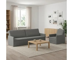 Sofa Sofos komplektas 2 vnt. Tamsiai pilka Aksomas