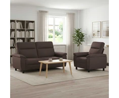 Sofa Sofos komplektas 2 vnt. Tamsiai rudas Audinys