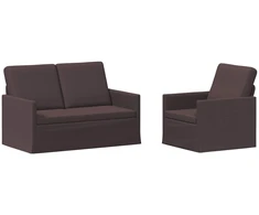 Sofa Sofos komplektas 2 vnt. Tamsiai rudas Audinys