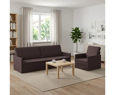 Sofa Sofos komplektas 2 vnt. Tamsiai rudas Audinys