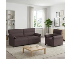 Sofa Sofos komplektas 2 vnt. Tamsiai rudas Audinys