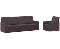 Sofa Sofos komplektas 2 vnt. Tamsiai rudas Audinys
