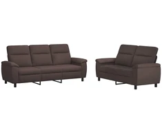 Sofa Sofos komplektas 2 vnt. Tamsiai rudas Audinys