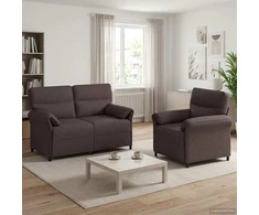 Sofa Sofos komplektas 2 vnt. Tamsiai rudas Audinys