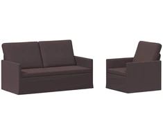 Sofa Sofos komplektas 2 vnt. Tamsiai rudas Audinys