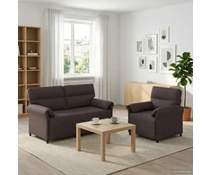 Sofa Sofos komplektas 2 vnt. Tamsiai rudas Audinys
