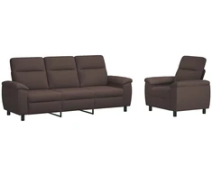 Sofa Sofos komplektas 2 vnt. Tamsiai rudas Audinys