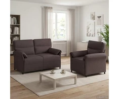 Sofa Sofos komplektas 2 vnt. Tamsiai rudas Audinys