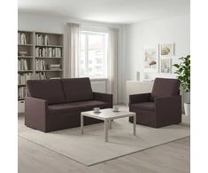 Sofa Sofos komplektas 2 vnt. Tamsiai rudas Audinys
