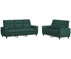 Sofa Sofos komplektas 2 vnt. Tamsiai žalia Audinys