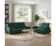 Sofa Sofos komplektas 2 vnt. Tamsiai žalia Audinys