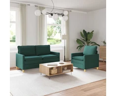 Sofa Sofos komplektas 2 vnt. Tamsiai žalia Audinys