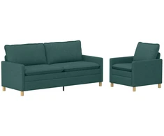Sofa Sofos komplektas 2 vnt. Tamsiai žalia Audinys