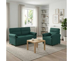 Sofa Sofos komplektas 2 vnt. Tamsiai žalia Audinys