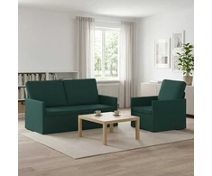 Sofa Sofos komplektas 2 vnt. Tamsiai žalia Audinys