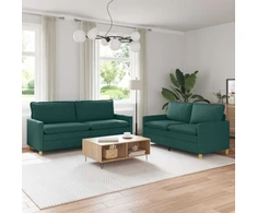Sofa Sofos komplektas 2 vnt. Tamsiai žalia Audinys