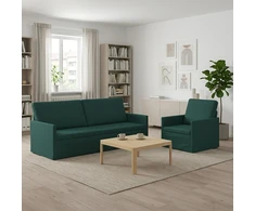 Sofa Sofos komplektas 2 vnt. Tamsiai žalia Audinys