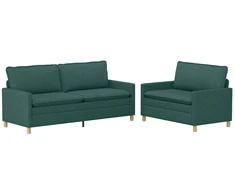 Sofa Sofos komplektas 2 vnt. Tamsiai žalia Audinys