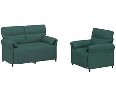 Sofa Sofos komplektas 2 vnt. Tamsiai žalia Audinys