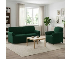 Sofa Sofos komplektas 2 vnt. Tamsiai žalia Aksomas