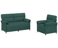 Sofa Sofos komplektas 2 vnt. Tamsiai žalia Audinys