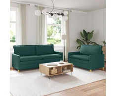 Sofa Sofos komplektas 2 vnt. Tamsiai žalia Audinys