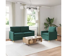 Sofa Sofos komplektas 2 vnt. Tamsiai žalia Audinys