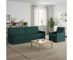 Sofa Sofos komplektas 2 vnt. Tamsiai žalia Audinys