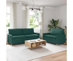 Sofa Sofos komplektas 2 vnt. Tamsiai žalia Audinys