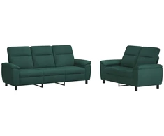 Sofa Sofos komplektas 2 vnt. Tamsiai žalia Audinys
