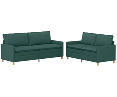 Sofa Sofos komplektas 2 vnt. Tamsiai žalia Audinys